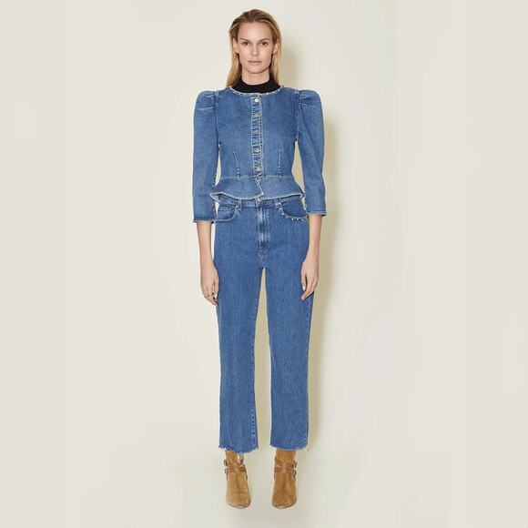 LE JEAN MIA RELAXED STRAIGHT JEANS DESERT CRYSTAL - Picture 4 of 10